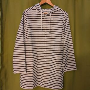 NWT J Jill Mariner Striped Jacket Navy/White